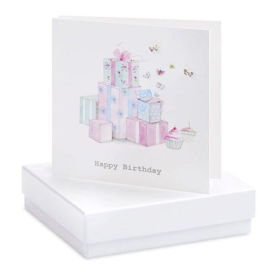 Boxed Birthday Presents Earring Card