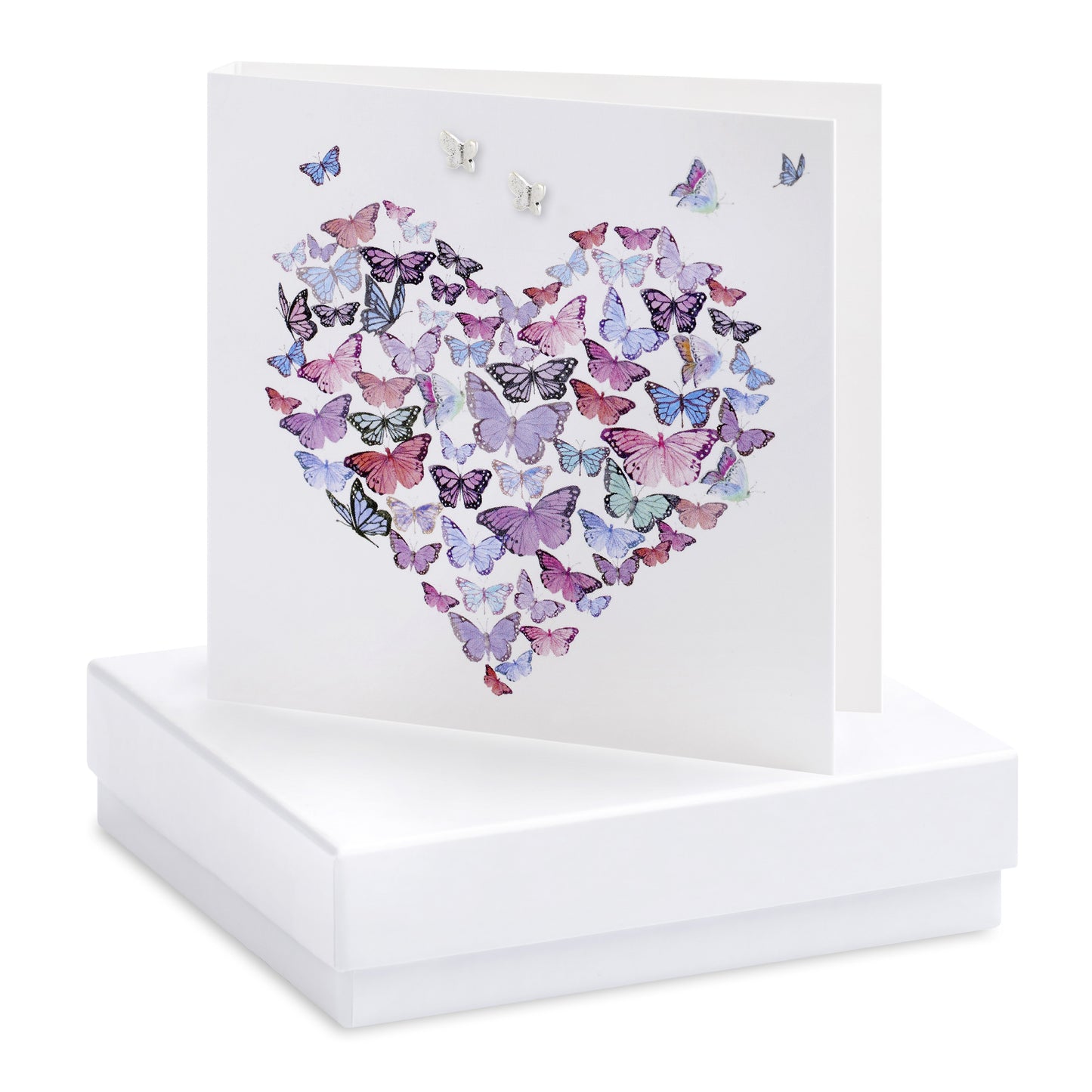 Boxed Butterfly Heart Earring Card