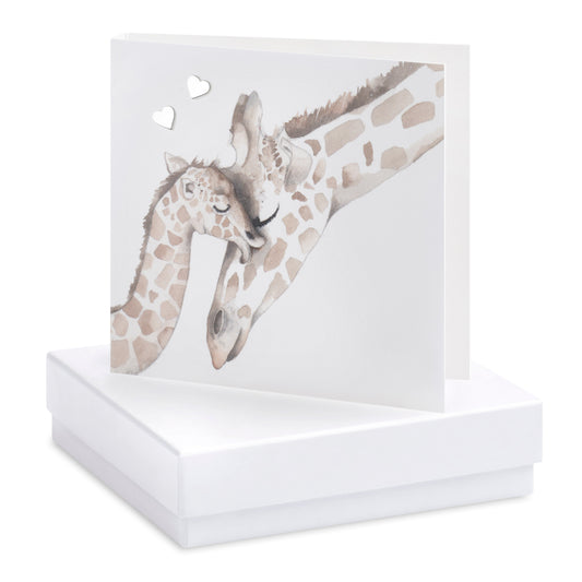 Boxed Giraffe Earring Card