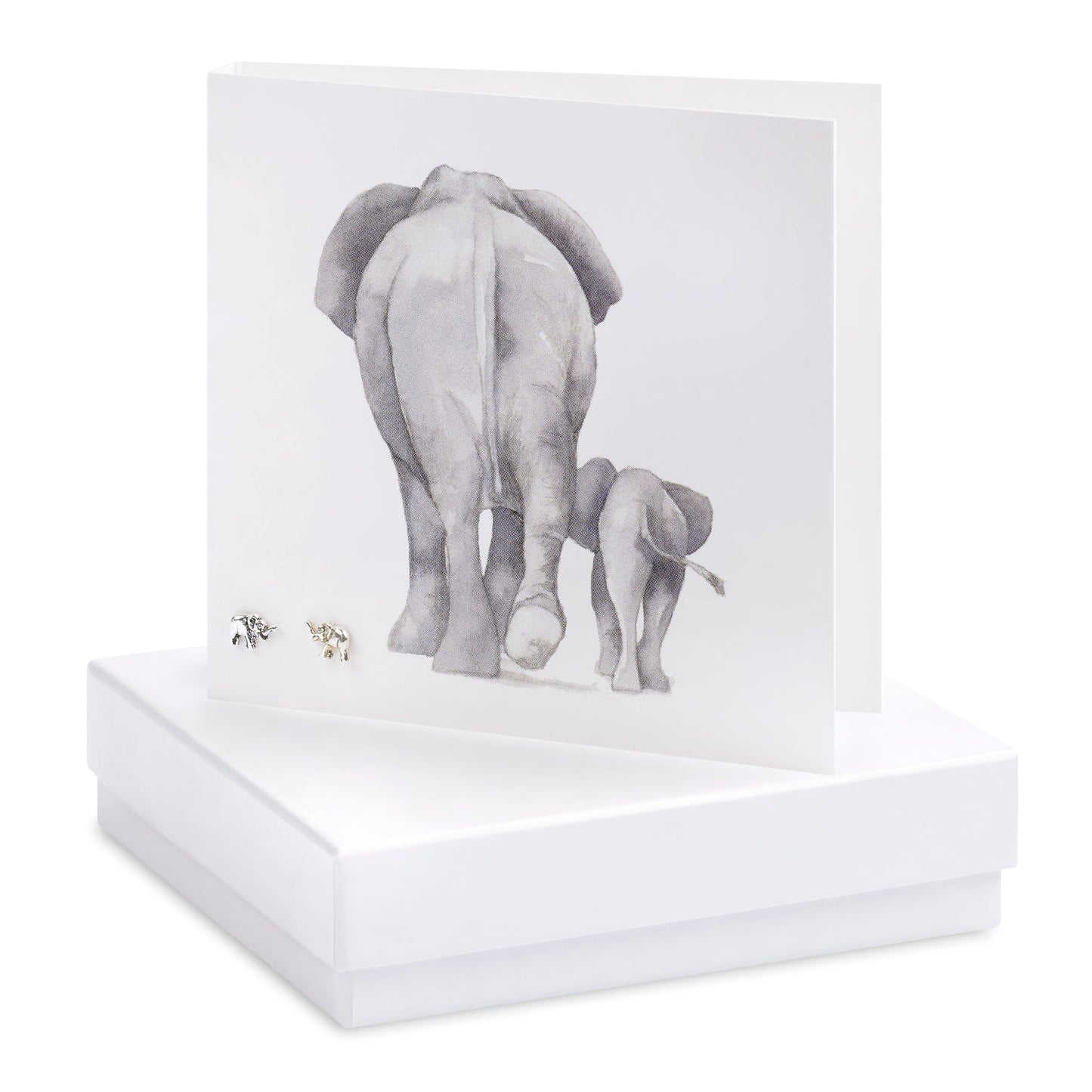 Boxed Elephant Earring Card