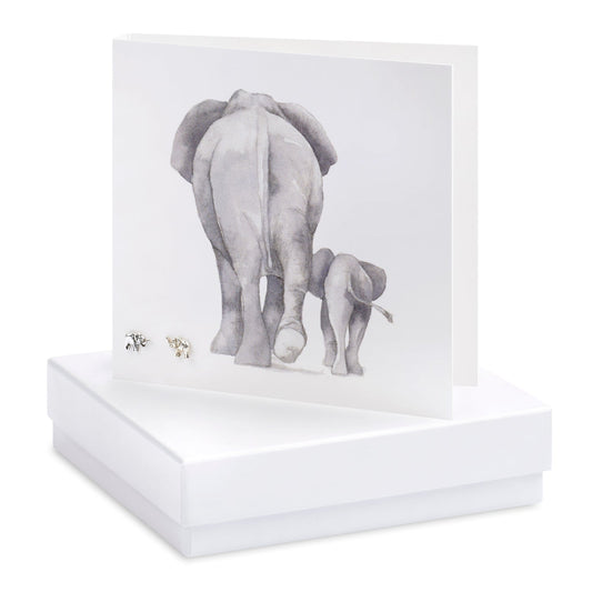 Boxed Elephant Earring Card