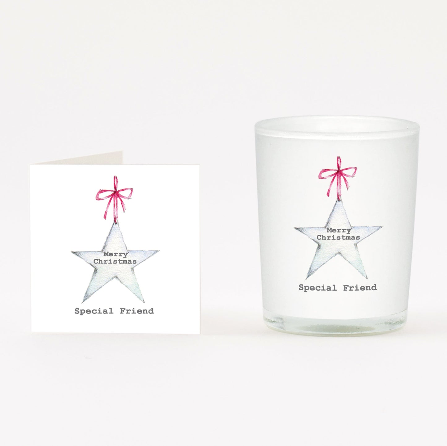 Christmas Star Boxed Candle and Card