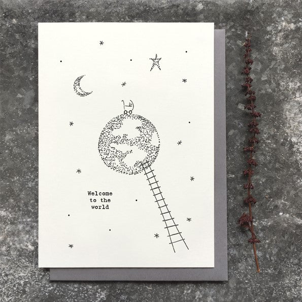 Out of this world card-Welcome to the world