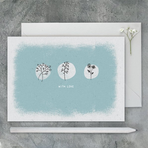 Pebble card- With love