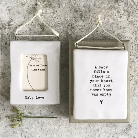 Porcelain Mini Hanging Frame - Baby