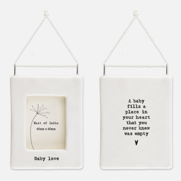 Porcelain Mini Hanging Frame - Baby