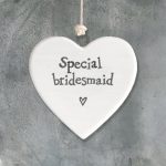 Porcelain heart-Special bridesmaid