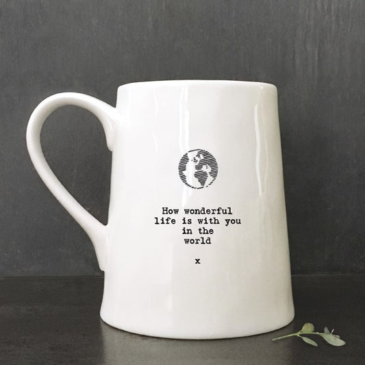 Porcelain mug-World/ How wonderful