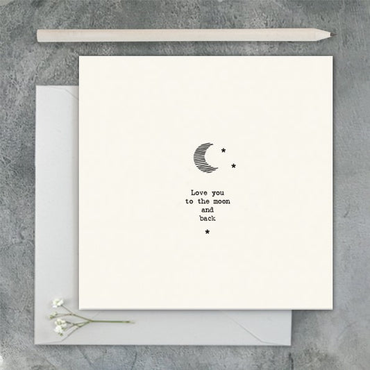 Square card-Moon / Love you to the moon and back