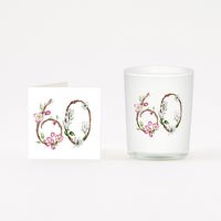 Floral 60 Boxed Candle and Card