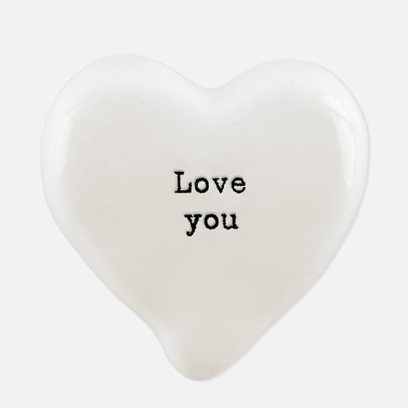 White Heart Token - Love You