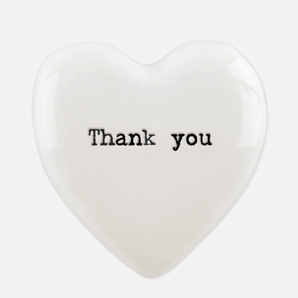 White heart token-Thank you