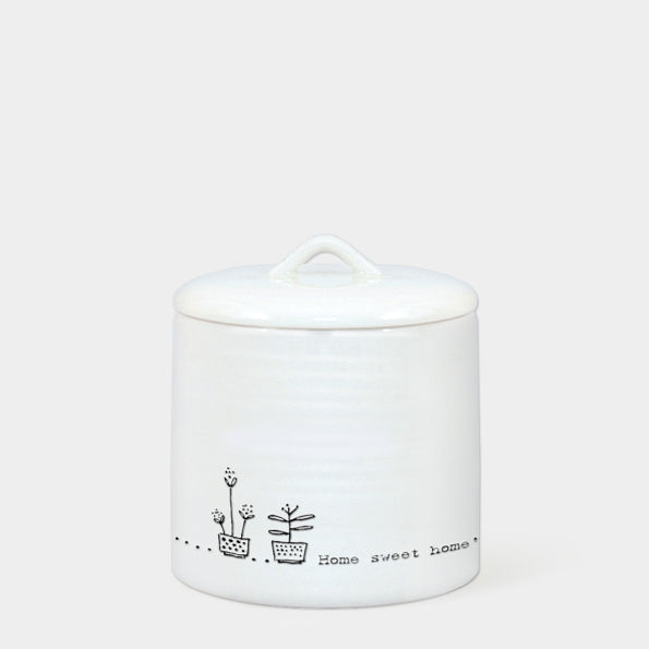 Wobbly lidded pot-Home sweet home