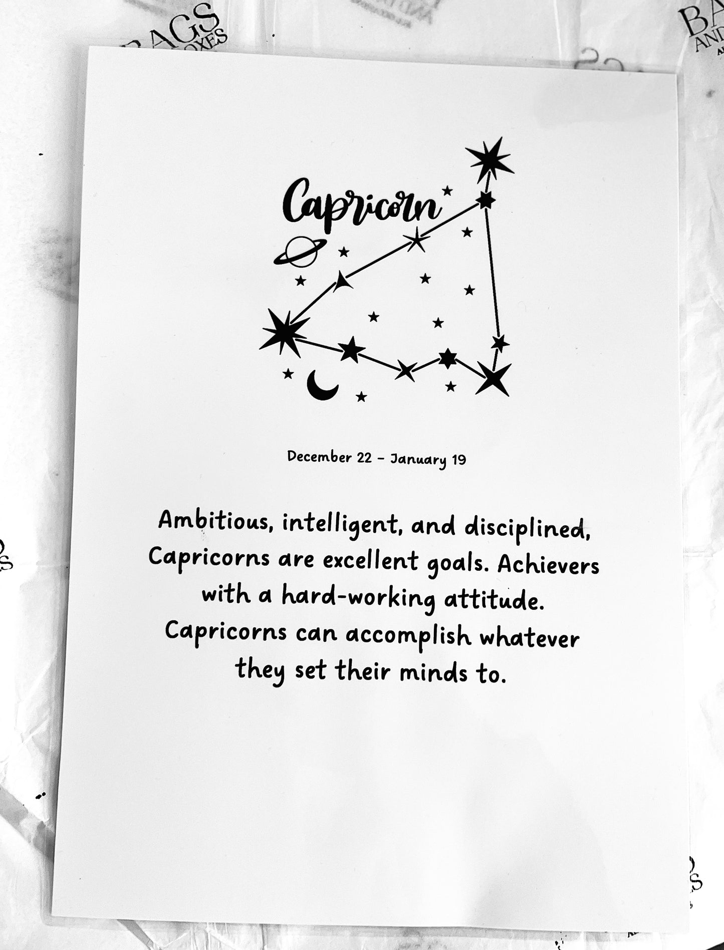 Star Sign/ Zodiac Print